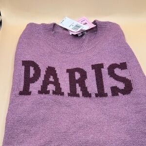 Hooked Up by IOT Purple Paris Sweater